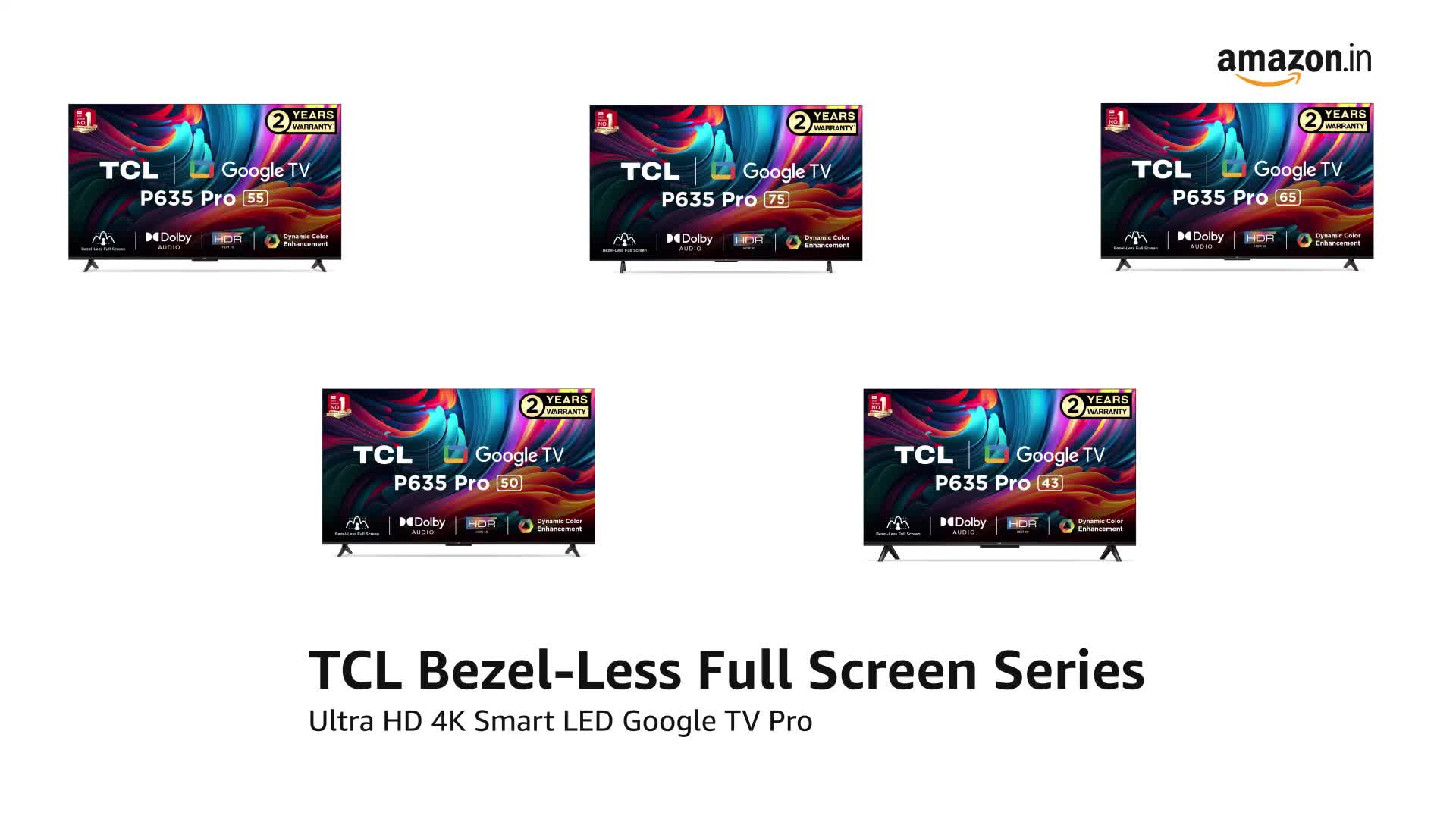 TCL 126 cm (50 inches) Bezel-Less Full Screen Series Ultra HD 4K